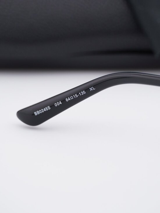 Balenciaga BB0245S 004 Geometric Sunglasses - Gunmetal / Light Grey main image 6